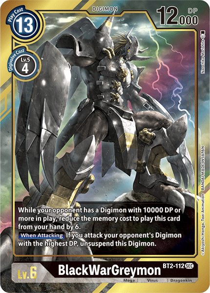 BlackWarGreymon [BT2-112] (Alternate Art) [Release Special Booster Ver.1.5] - Just $1.25! Shop now at Retro Gaming of Denver