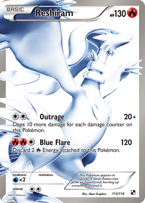 Reshiram (113/114) [Black & White: Base Set] - for just $66.25! 