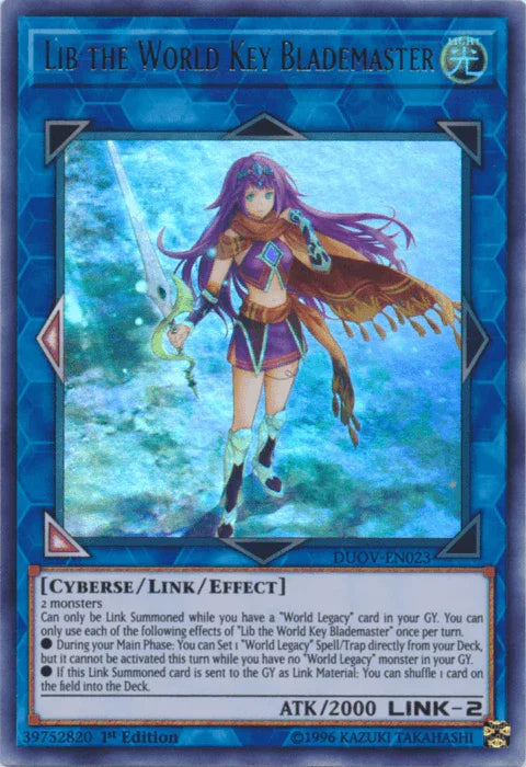 Lib the World Key Blademaster [DUOV-EN023] Ultra Rare - for just $0.15! 