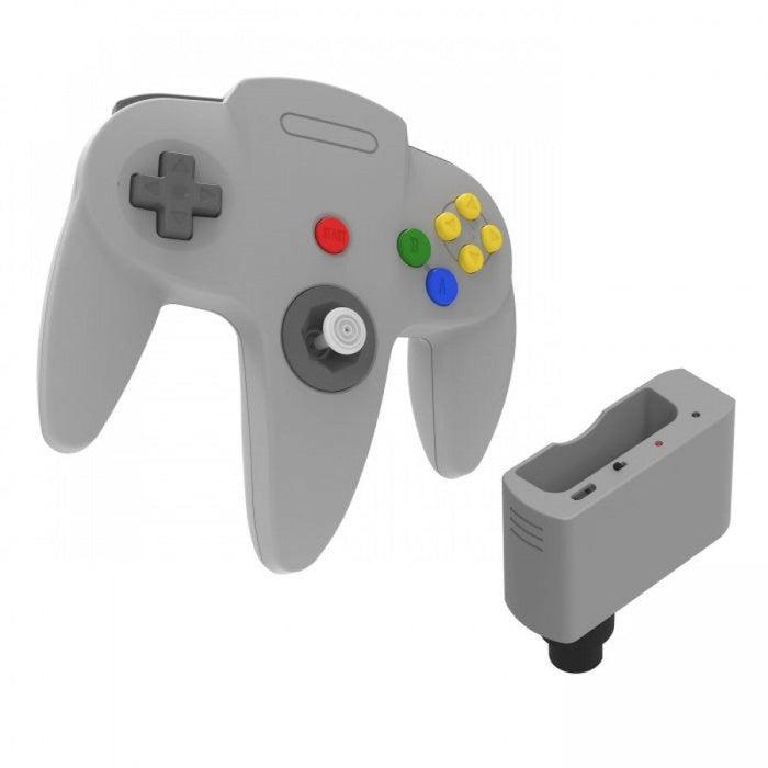 N64 Wireless 2.4 GHz controller for N64 [Grey] – Nintendo 64 Accessory (N64) - for just $34.99! 