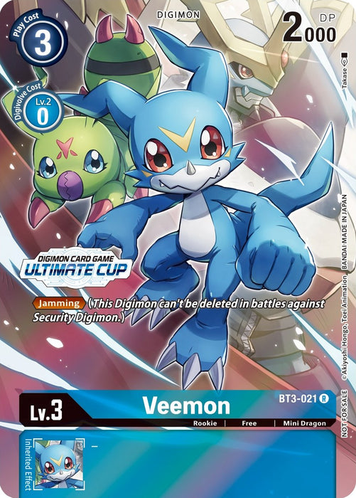 Veemon [BT3-021] (April Ultimate Cup 2022) [Release Special Booster Promos] - Just $4.35! Shop now at Retro Gaming of Denver