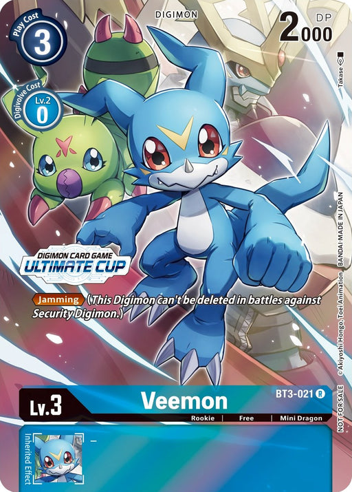 Veemon [BT3-021] (April Ultimate Cup 2022) [Release Special Booster Promos] - Just $6.75! Shop now at Retro Gaming of Denver