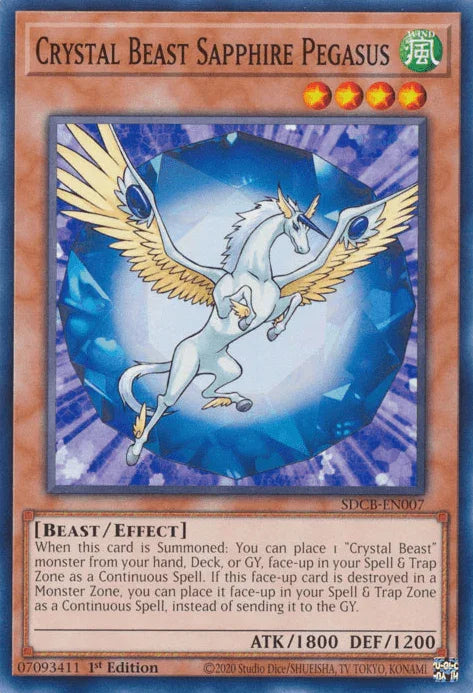 Crystal Beast Sapphire Pegasus [SDCB-EN007] Common - for just $0.10! 