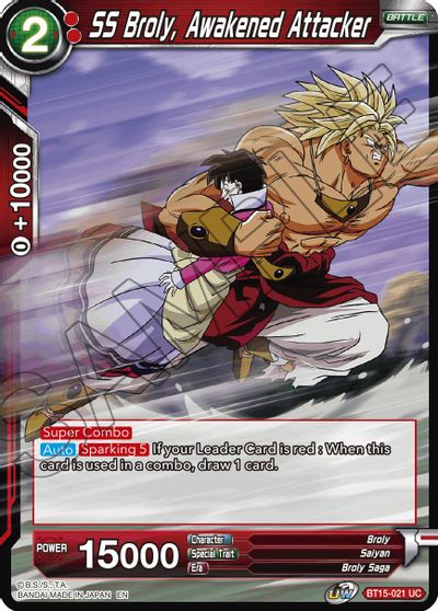 SS Broly, Awakened Attacker (BT15-021) [Saiyan Showdown] - for just $0.15! 