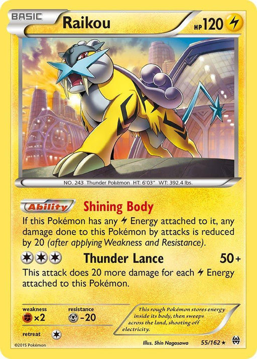 Raikou (55/162) (Cosmos Holo) (Blister Exclusive) [XY: BREAKthrough] - for just $2.70! 
