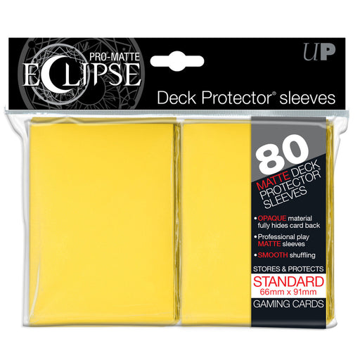 Ultra PRO: Standard 80ct Sleeves - PRO-Matte Eclipse (Yellow) - Just $0! Shop now at Retro Gaming of Denver