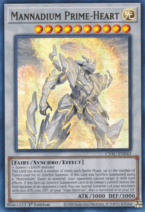 Mannadium Prime-Heart [CYAC-EN043] Ultra Rare - for just $0.25! 