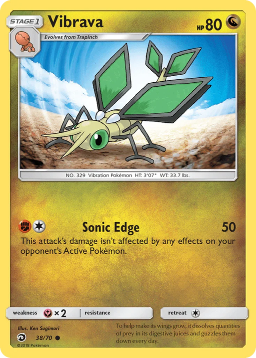 Vibrava (38/70) [Sun & Moon: Dragon Majesty] - for just $0.10! 