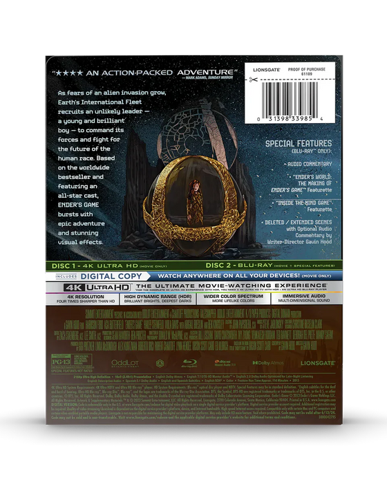 Ender's Game - Limited Edition Steelbook (4K Ultra HD + Blu-ray + Digital) - for just $29.99! 