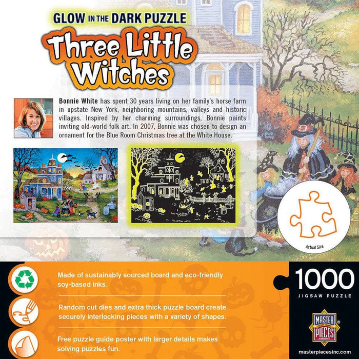 Glow in the Dark - Three Little Witches 1000 Piece Jigsaw Puzzle - for just $16.99! 