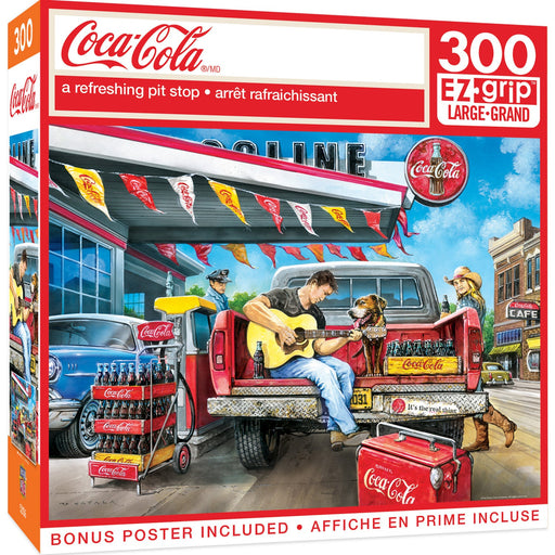 Coca-Cola - A Refreshing Pit Stop 300 Piece EZ Grip Jigsaw Puzzle - Just $14.99! Shop now at Retro Gaming of Denver