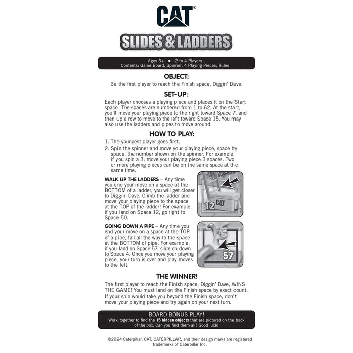 CAT - Slides & Ladders Board Game - for just $16.99! 