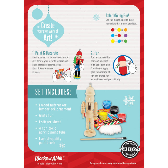 Nutcracker Lumberjack Ornament Wood Craft & Paint Kit - Just $7.99! Shop now at Retro Gaming of Denver