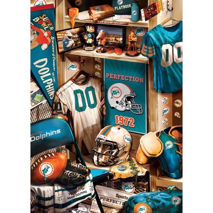 Miami Dolphins - Locker Room 500 Piece Jigsaw Puzzle - for just $16.99! 