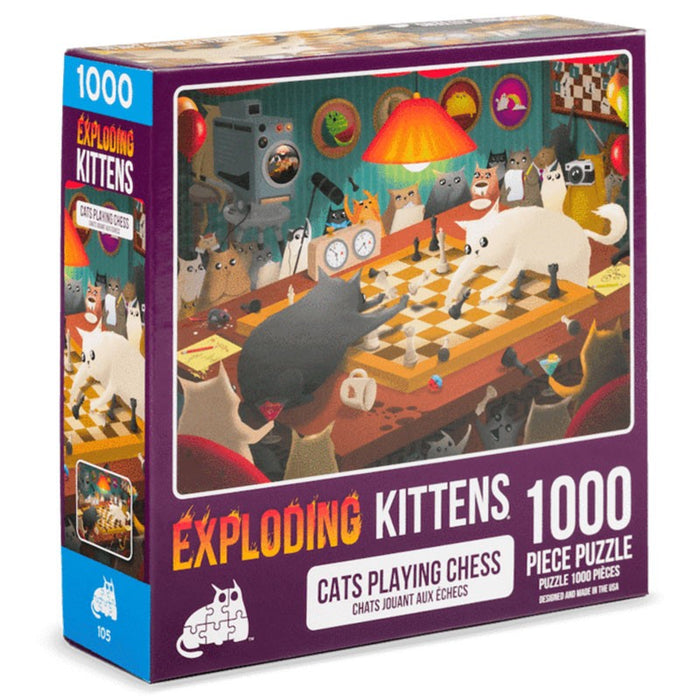 Puzzle: Exploding Kittens - Cats Playing Chess - for just $12.99! 