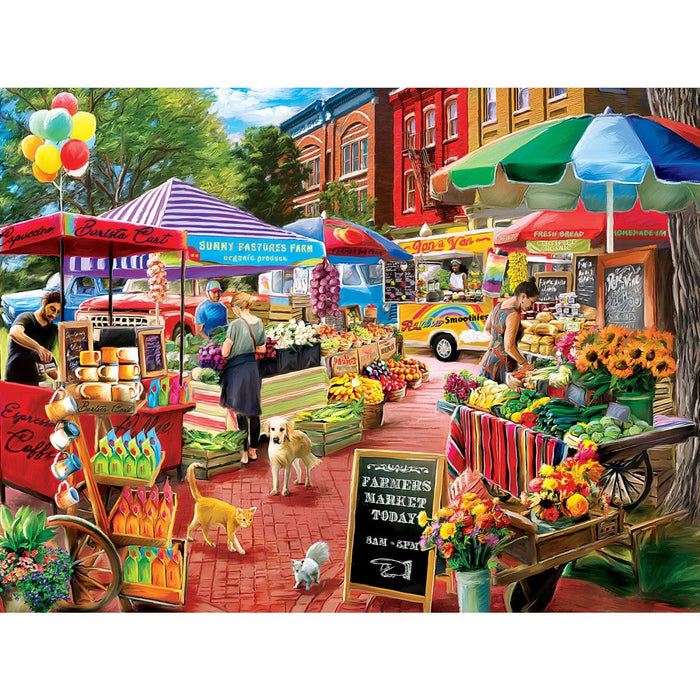 Farmer's Market - Town Square Booths 750 Piece Jigsaw Puzzle - for just $14.99! 