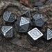 Elder Runes Battle-Worn Silver Metal Dice Set - Just $39.99! Shop now at Retro Gaming of Denver