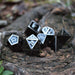 Elder Runes Blackout Metal Dice Set - Just $39.99! Shop now at Retro Gaming of Denver