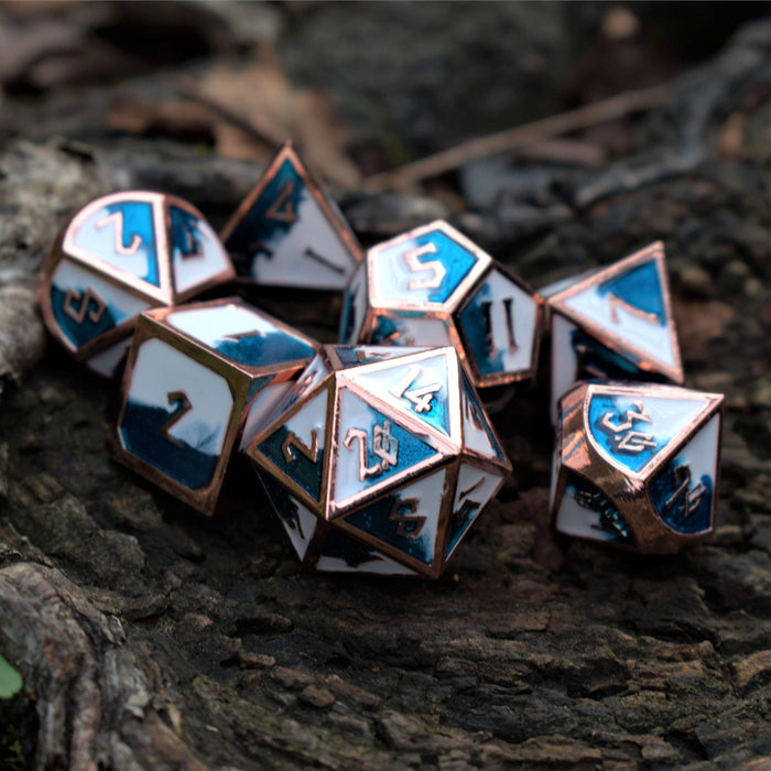 Elder Runes Cloudy Skies Metal Dice Set - Just $39.99! Shop now at Retro Gaming of Denver