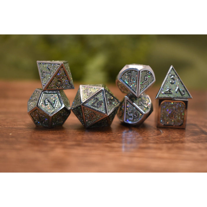 Elder Runes Fairie's Meadow Metal Dice Set - Just $39.99! Shop now at Retro Gaming of Denver