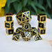 Elder Runes Gold And Shadow Metal Dice Set - Just $39.99! Shop now at Retro Gaming of Denver