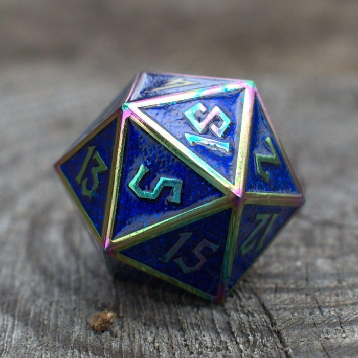 Iridescent and Blue Glitter Metal 35mm D20 - Just $24.99! Shop now at Retro Gaming of Denver