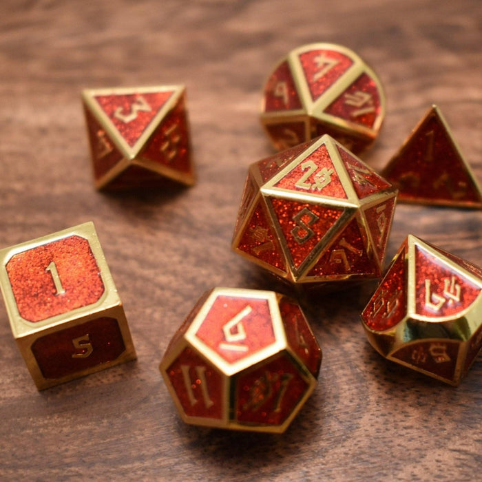 Elder Runes Paladin's Rage Metal Dice Set - Just $39.99! Shop now at Retro Gaming of Denver