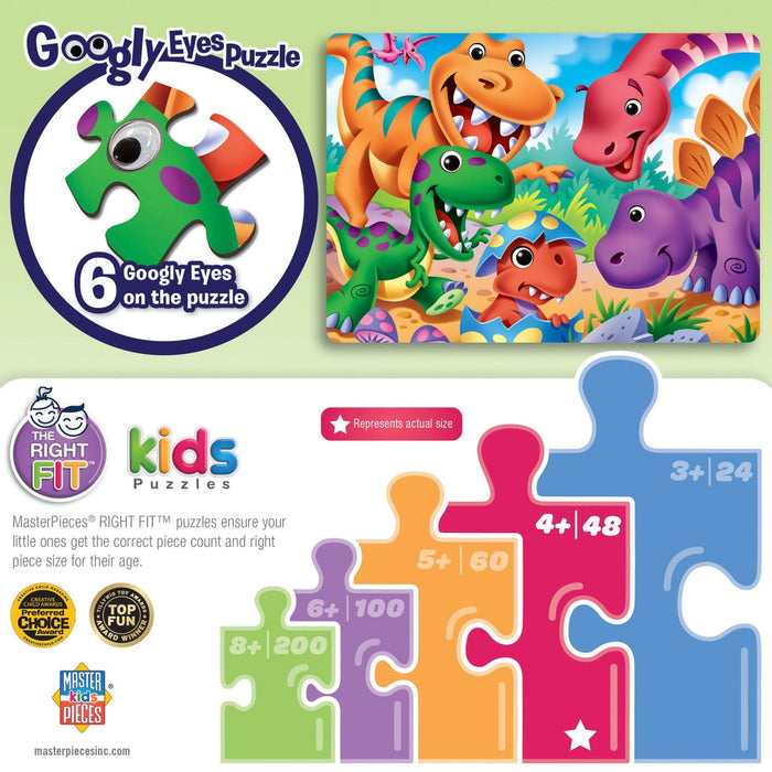 Googly Eyes - Dinosaurs 48 Piece Jigsaw Puzzle - for just $12.99! 