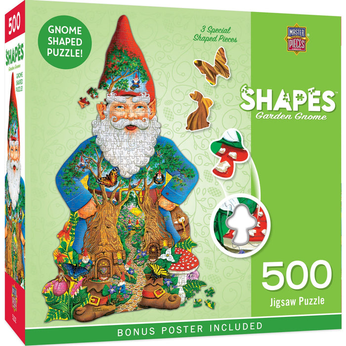 Shapes - Garden Gnome 500 Piece Jigsaw Puzzle - Just $14.99! Shop now at Retro Gaming of Denver