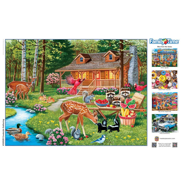 Family Time - Creekside Gathering 400 Piece Jigsaw Puzzle - for just $14.99! 