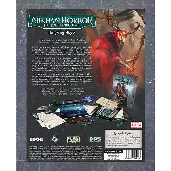 Arkham Horror RPG Starter Set - Hungering Abyss - for just $34.99! 