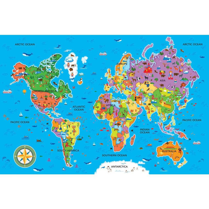 Explorer - World Map 48 Piece Floor Jigsaw Puzzle - for just $19.99! 