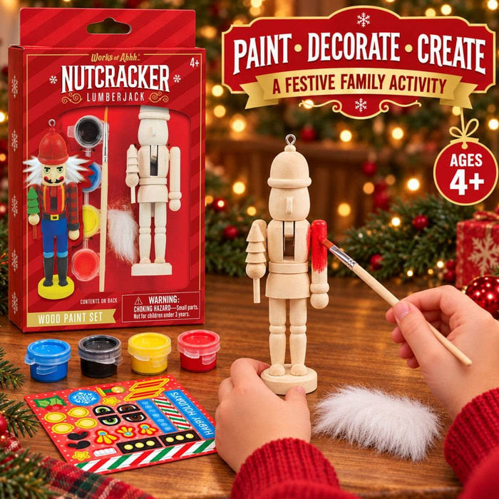 Nutcracker Lumberjack Ornament Wood Paint Kit - for just $7.99! 