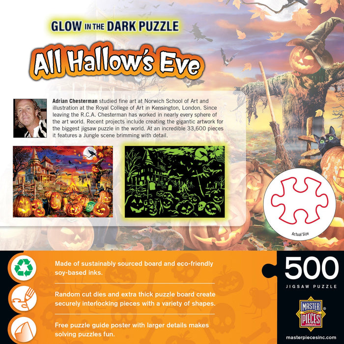 Glow in the Dark - All Hallow's Eve 500 Piece Jigsaw Puzzle - Just $14.99! Shop now at Retro Gaming of Denver