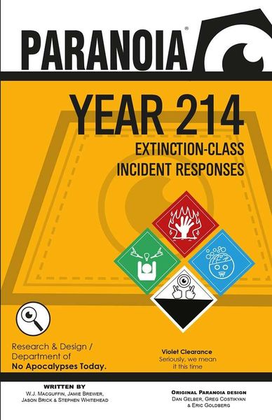 Extinction-Class Incident Responses (Paranoia) - for just $24.99! 