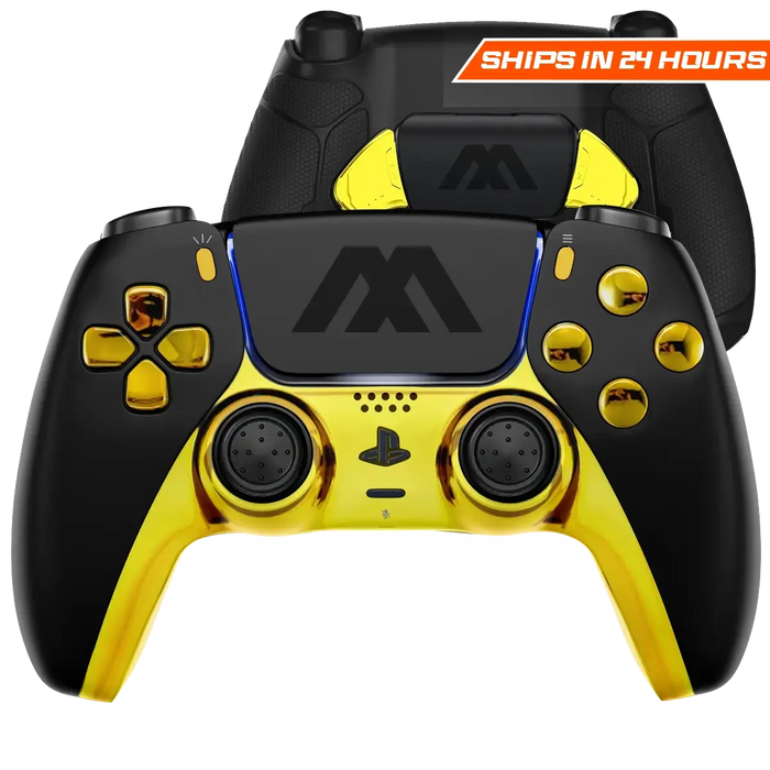 MODDEDZONE BLACK GOLD EXTREME PS5 SMART PRO CUSTOM MODDED CONTROLLER - for just $209.99! 