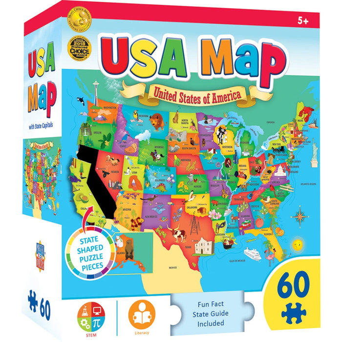 Explorers - USA Map 60 Piece Kids Jigsaw Puzzle - for just $9.99! 