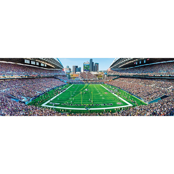 Seattle Seahawks - 1000 Piece Panoramic Jigsaw Puzzle - End View - Just $19.99! Shop now at Retro Gaming of Denver