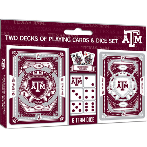 Texas A&M Aggies - 2-Pack Playing Cards & Dice Set - Just $19.99! Shop now at Retro Gaming of Denver