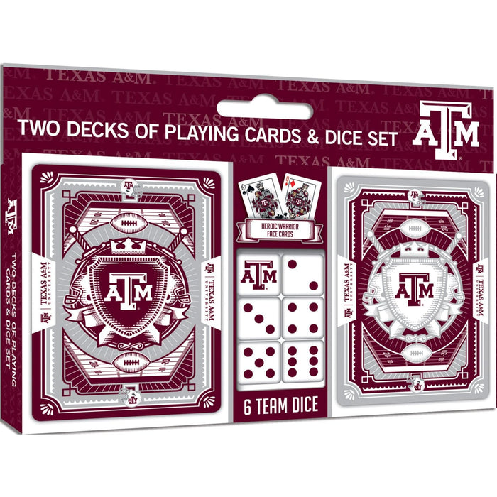 Texas A&M Aggies - 2-Pack Playing Cards & Dice Set - for just $19.99! 