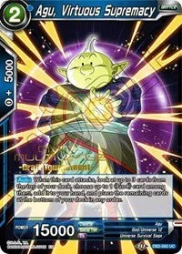 Agu, Virtuous Supremacy (Divine Multiverse Draft Tournament) (DB2-060) [Tournament Promotion Cards] - for just $1.90! 