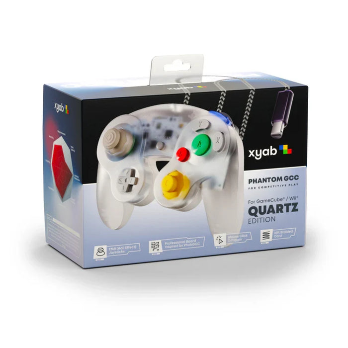 PHANTOM GCC Wired Competition Controller (Quartz Edition) – Nintendo GameCube Accessory (GC) - for just $64.99! 