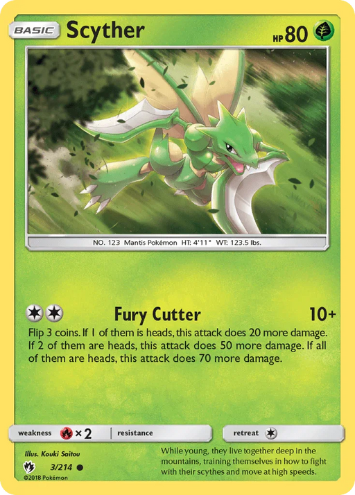 Scyther (3/214) [Sun & Moon: Lost Thunder] - for just $0.15! 