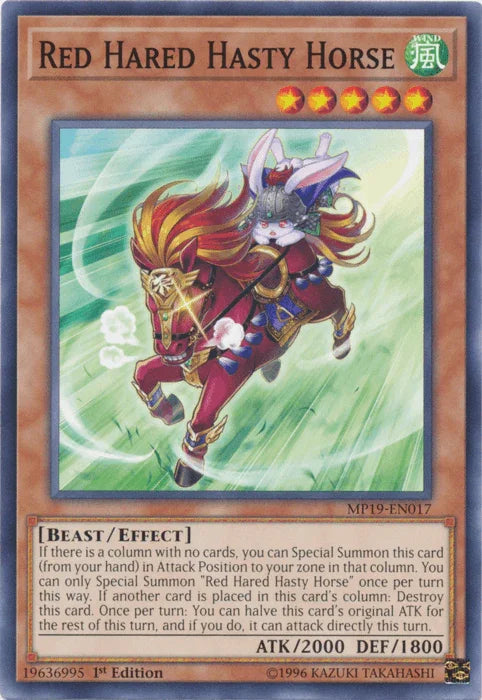 Red Hared Hasty Horse [MP19-EN017] Common - for just $0.20! 