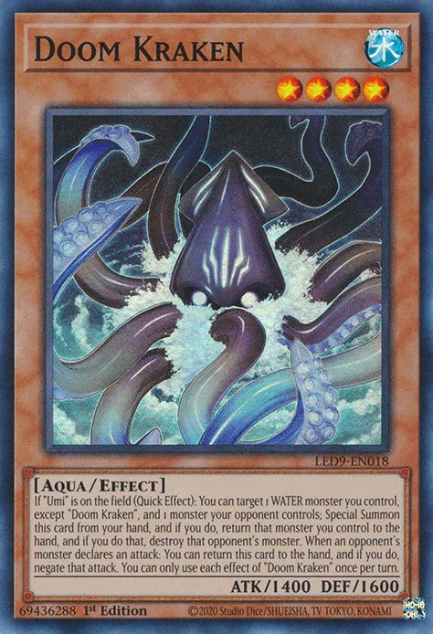 Doom Kraken [LED9-EN018] Super Rare - for just $0.10! 