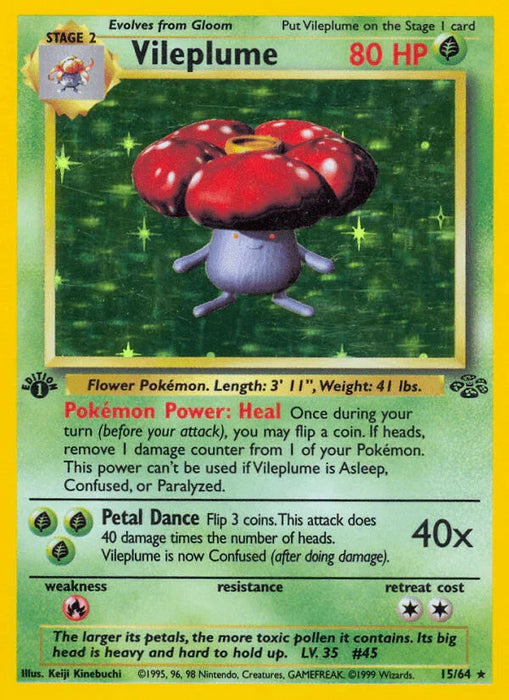 Vileplume (15/64) [Jungle 1st Edition] - for just $36.45! 