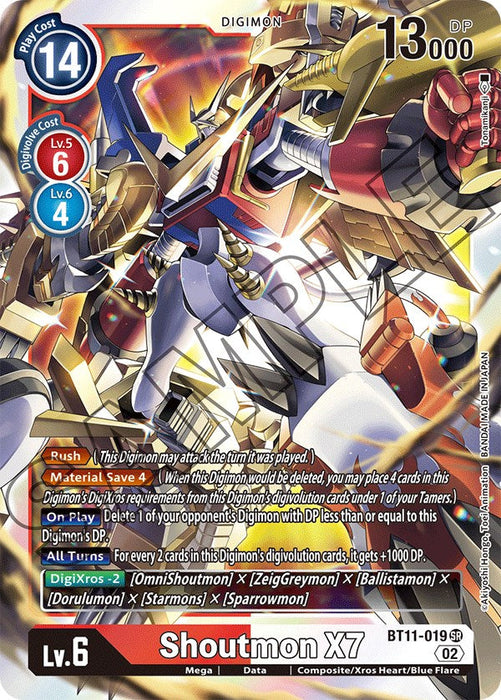 Shoutmon X7 [BT11-019] [Dimensional Phase] - Just $0.10! Shop now at Retro Gaming of Denver