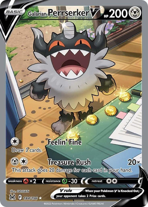 Galarian Perrserker V (184/196) [Sword & Shield: Lost Origin] - for just $8.15! 