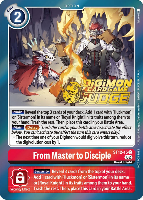 From Master to Disciple [ST12-15] (Judge Pack 3) [Starter Deck: Jesmon Promos] - Just $0.40! Shop now at Retro Gaming of Denver