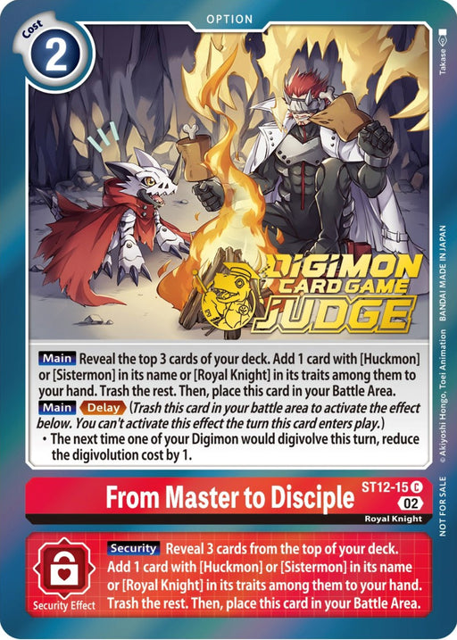 From Master to Disciple [ST12-15] (Judge Pack 3) [Starter Deck: Jesmon Promos] - Just $0.40! Shop now at Retro Gaming of Denver